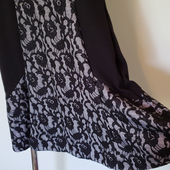 Anthropologie Maeve Floral Lace Black Dress sz M P - Picture 2 of 11
